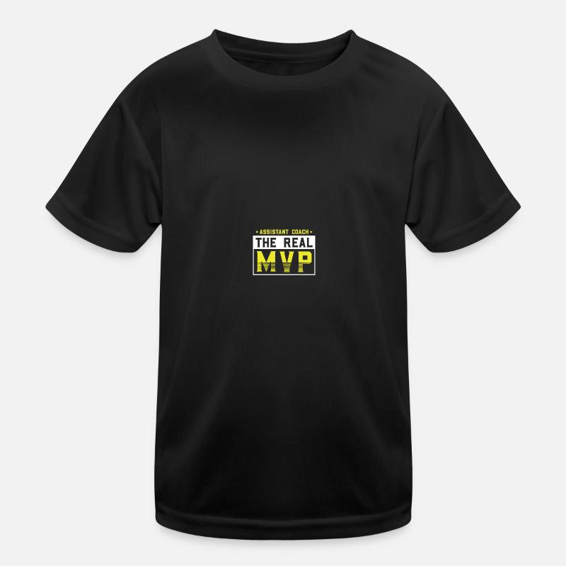 Assistenztrainer - Kinder Funktions-T-Shirt - Schwarz