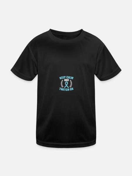 Bewusstsein für das Tourette-Syndrom - Kinder Funktions-T-Shirt - Schwarz - Vorne