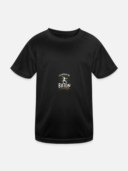 Majorette danseuse tambour-major - T-shirt sport Enfant - noir - Devant