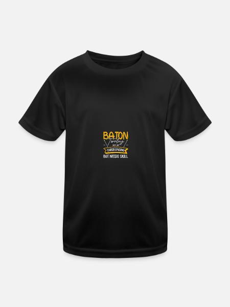 Majorette danseuse tambour-major - T-shirt sport Enfant - noir - Devant
