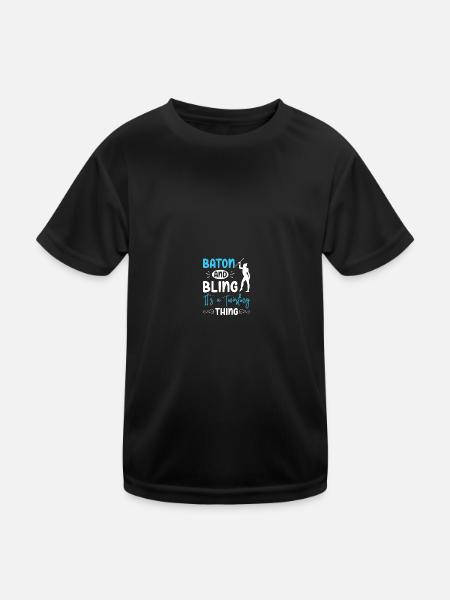 Majorette danseuse tambour-major - T-shirt sport Enfant - noir - Devant