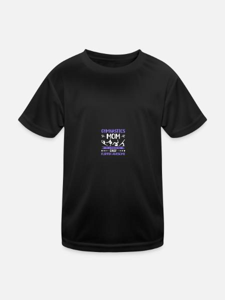 Proud gymnastics mom - Kids Functional T-Shirt - black - Front