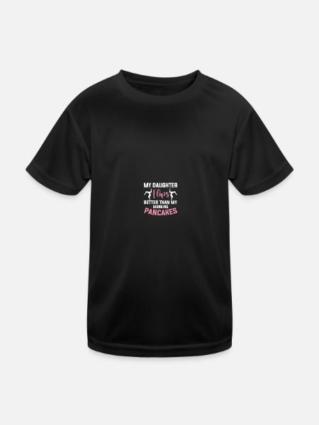 Proud gymnastics mom - Kids Functional T-Shirt - black - Front