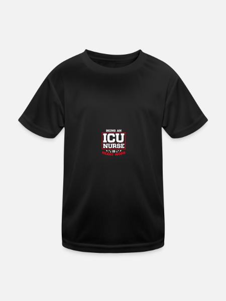 Soins intensifs infirmiers - T-shirt sport Enfant - noir - Devant