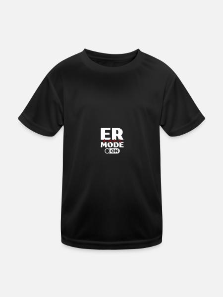 Notaufnahme ER Krankenschwester Notaufnahme - Kinder Funktions-T-Shirt - Schwarz - Vorne