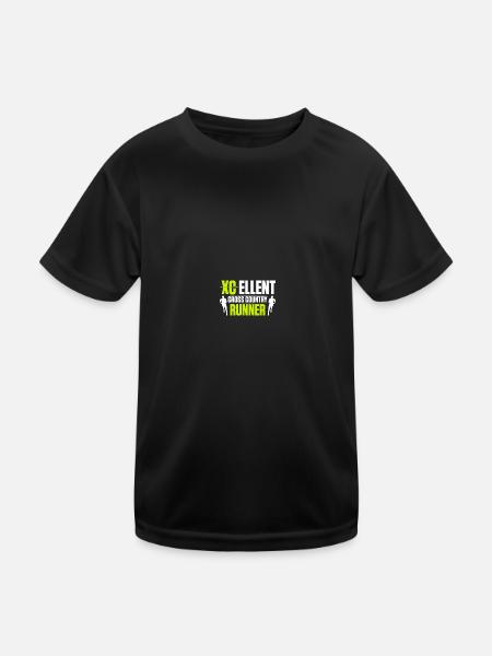 Skieurs de fond Ski de fond - T-shirt sport Enfant - noir - Devant