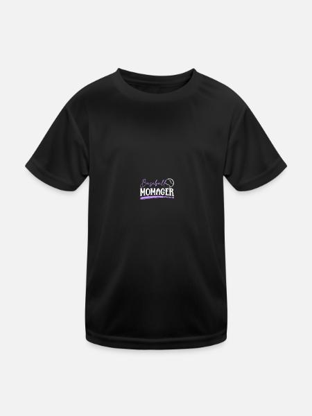 Baseball Mom - Kids Functional T-Shirt - black - Front