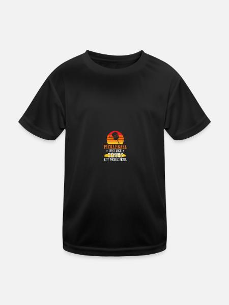 Pickle Ball Pickleball Cuisine - T-shirt sport Enfant - noir - Devant