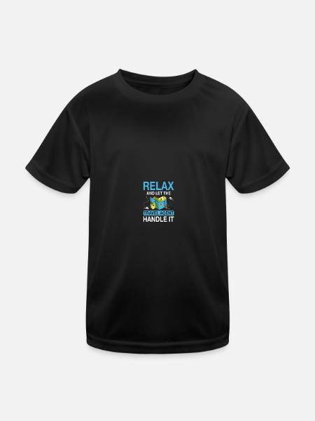 Planificateur de vacances Agence de voyages Agence de voyages - T-shirt sport Enfant - noir - Devant