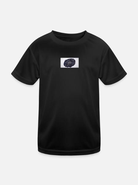 Mondphasen-Sternbild Mosaik - Kinder Funktions-T-Shirt - Schwarz - Vorne