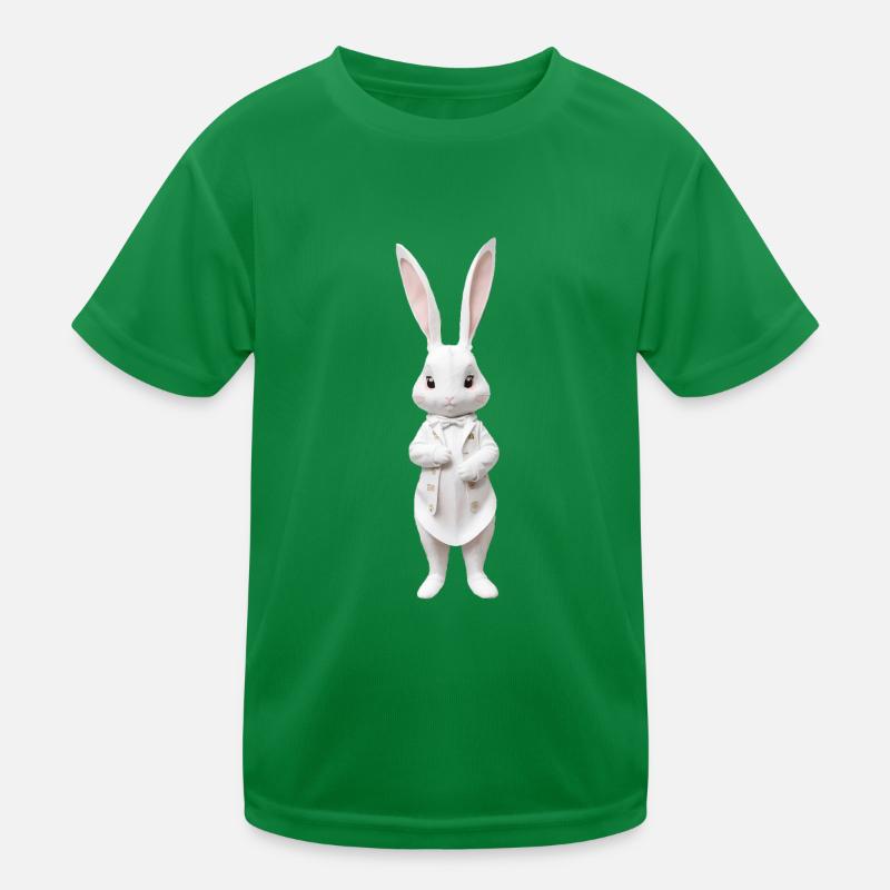 Lapin mignon blanc 5 T-shirt sport Enfant