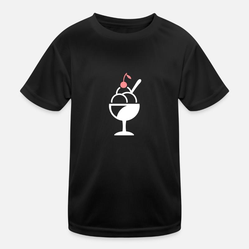 Eisbecher - Kinder Funktions-T-Shirt - Schwarz