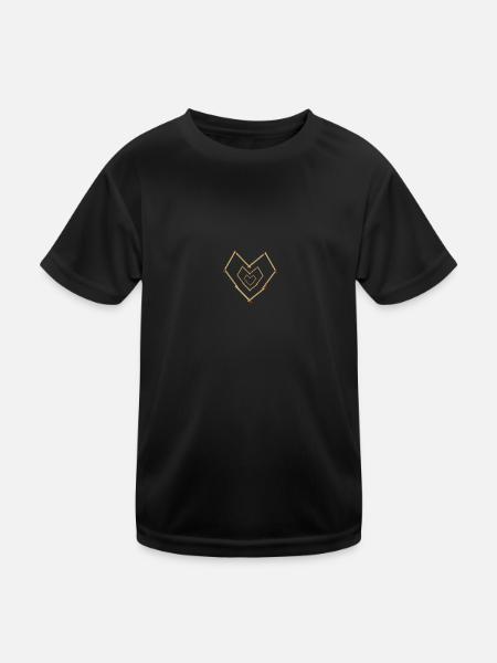 Hearts made of matches - Kids Functional T-Shirt - black