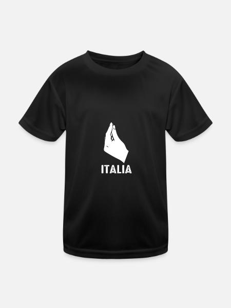 Italia Italian Italian Italy - Kids Functional T-Shirt - black - Front
