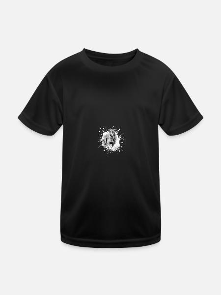 Greyhound Dog Soccer Équipe sportive - T-shirt sport Enfant - noir - Devant