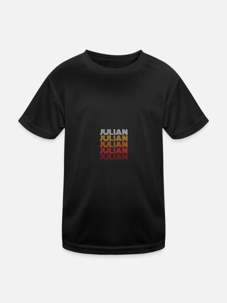 Julian - Kinder Funktions-T-Shirt - Schwarz - Vorne