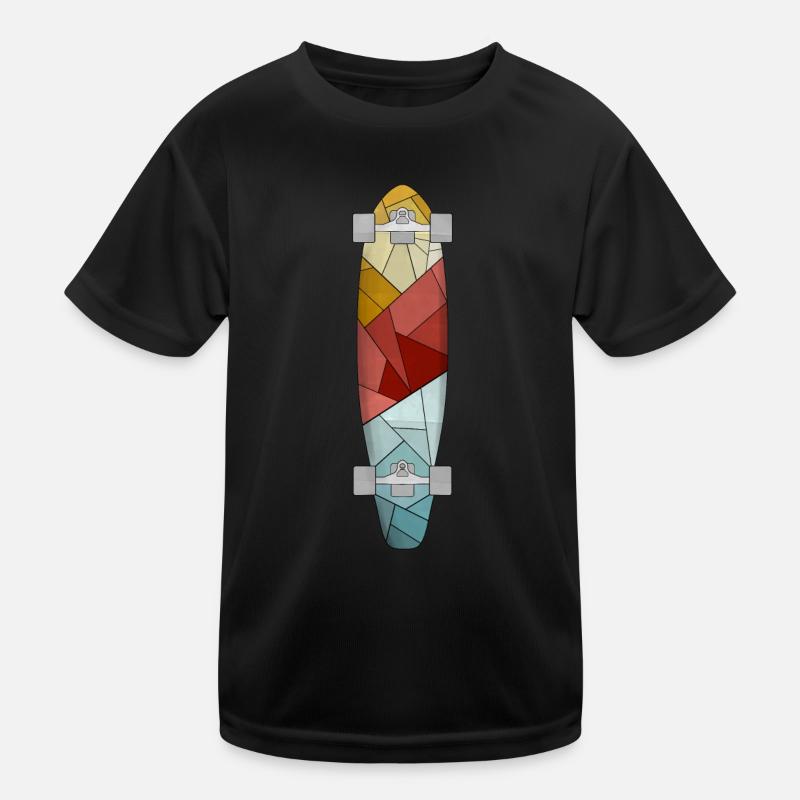 Longboard Board Cruiser Style Kinder Funktions-T-Shirt