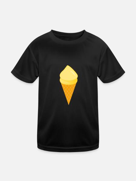 Ice Cream Vanilla Ice Cream - Kids Functional T-Shirt - black - Front