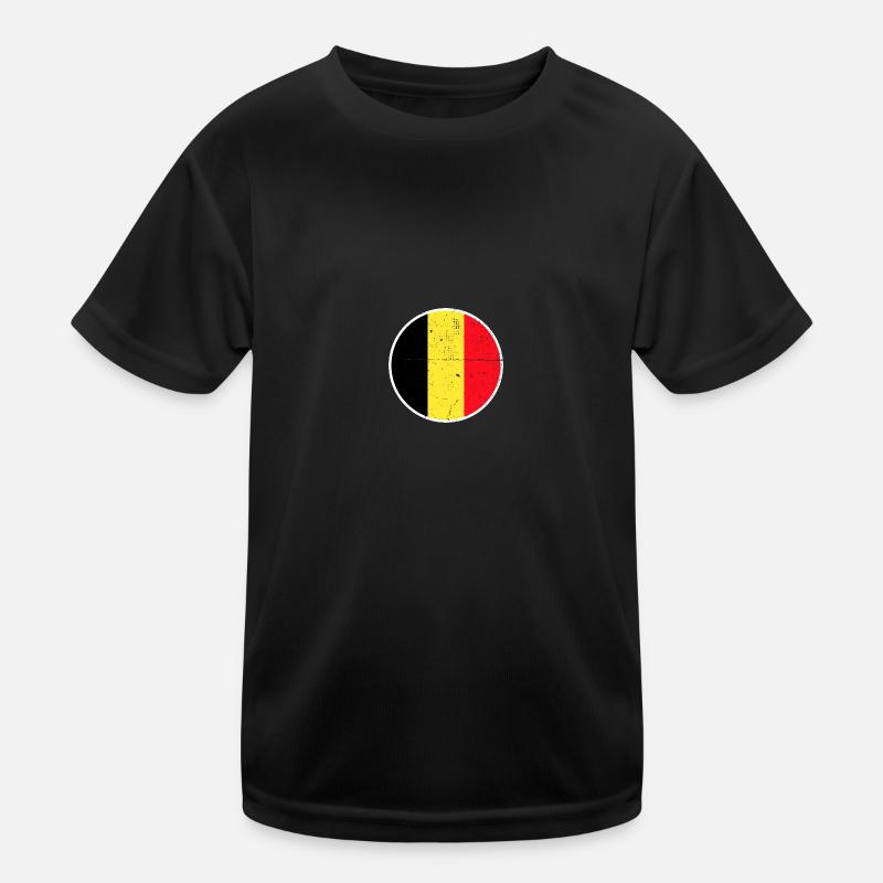 Belgium Belgien Belgische Flagge Kinder Funktions-T-Shirt