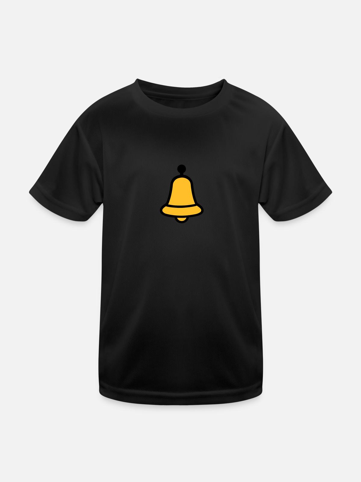 Glocke - Kinder Funktions-T-Shirt - Schwarz - Vorne