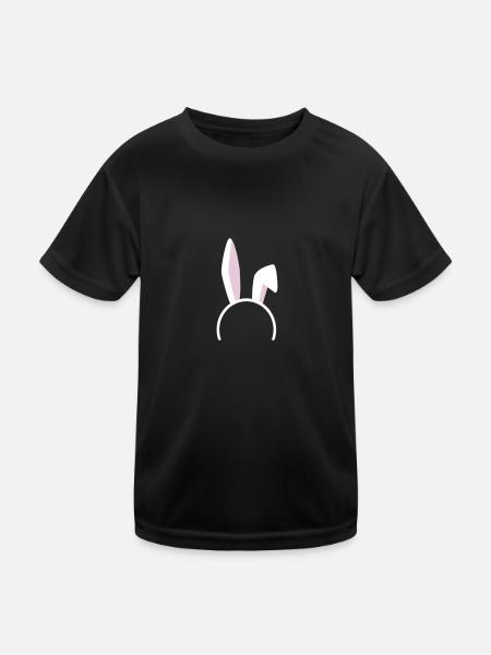 Rabbit ears bicolored - Kids Functional T-Shirt - black - Front