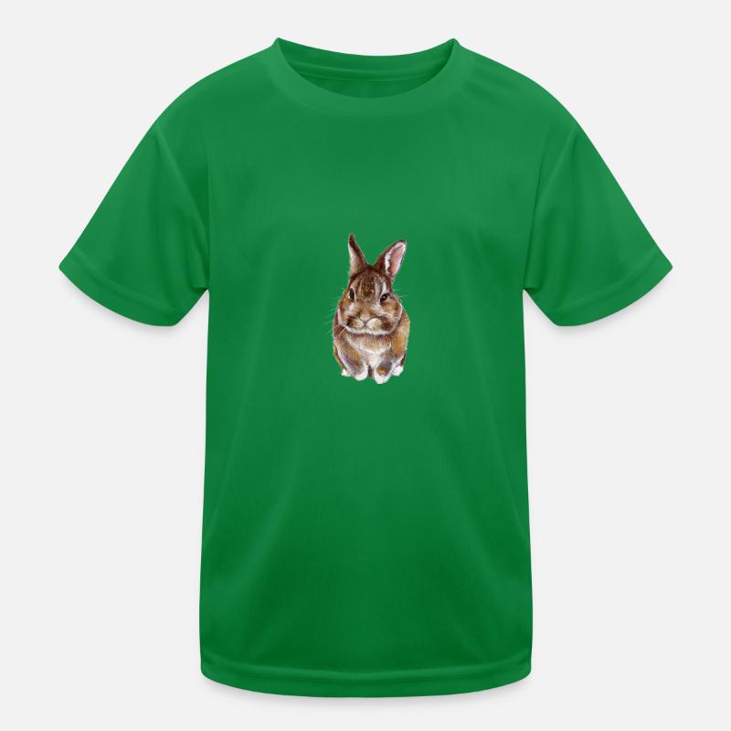 süßer Hase Aqurell Kinder Funktions-T-Shirt