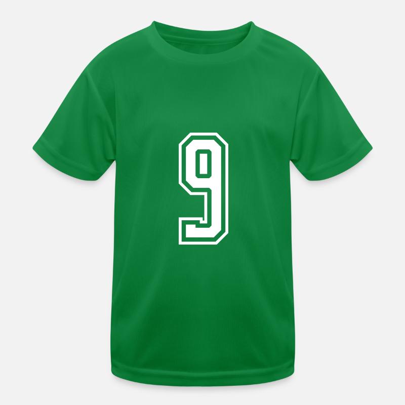9 Zahl nummer Kinder Funktions-T-Shirt