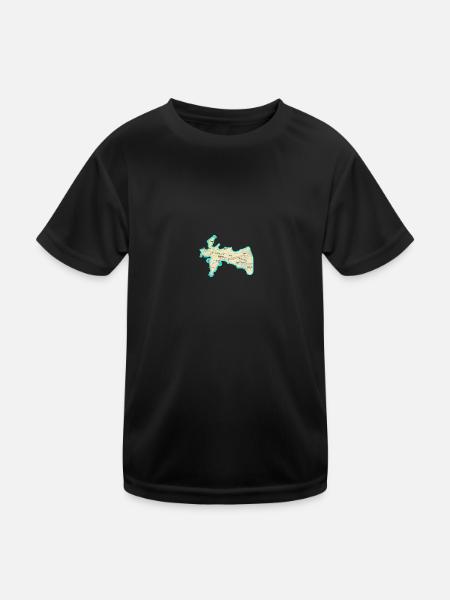 Naher Understadt Crozon - Kinder Funktions-T-Shirt - Schwarz - Vorne