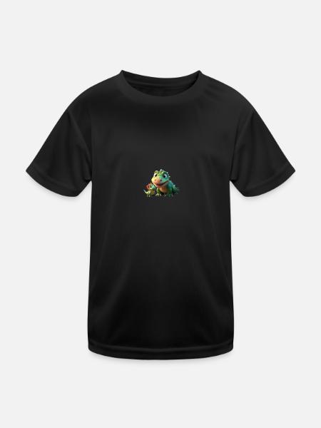 Funny Dino Friends Cute - Kids Functional T-Shirt - black