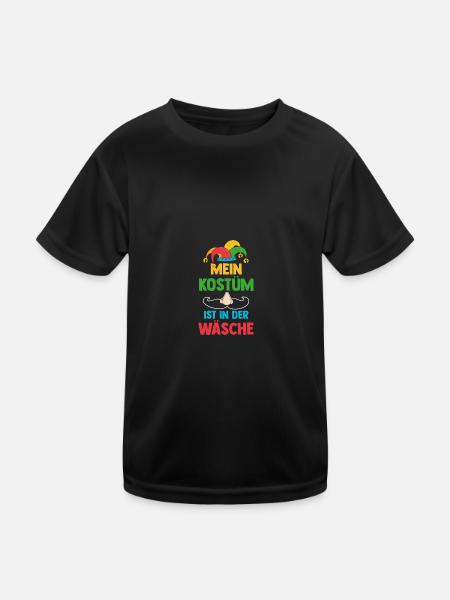Costume de carnaval Carnaval - T-shirt sport Enfant - noir - Devant