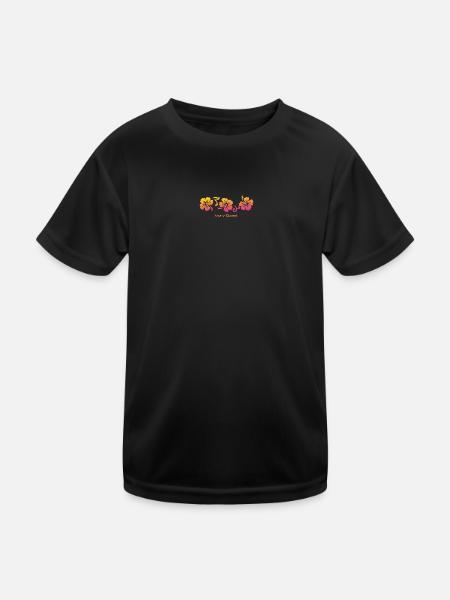 Ivory Coast Africa Cote D'ivoire Hibiscus - Kids Functional T-Shirt - black - Front
