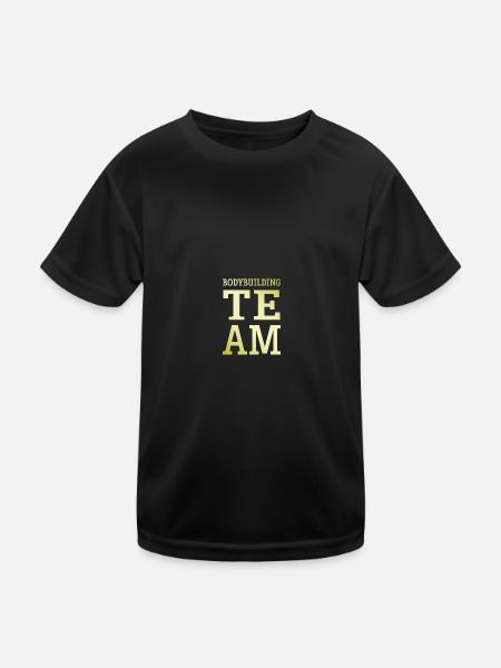 Équipe de musculation - T-shirt sport Enfant - noir - Devant