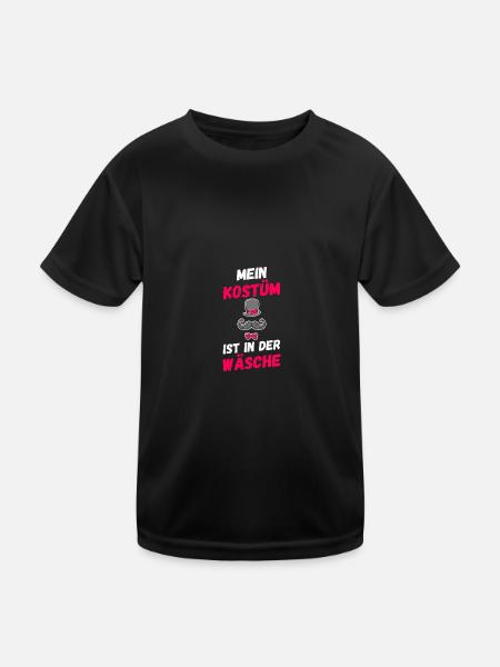 Costume de carnaval Carnaval - T-shirt sport Enfant - noir - Devant