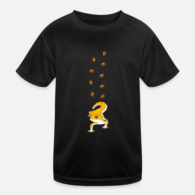 Leopard Gecko - Kids Functional T-Shirt - black