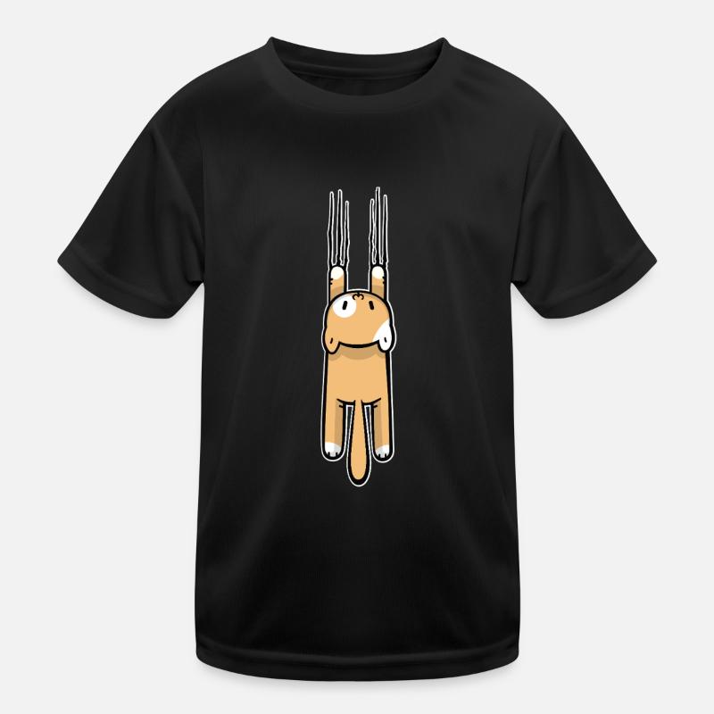 Scratching cat Kids Functional T-Shirt