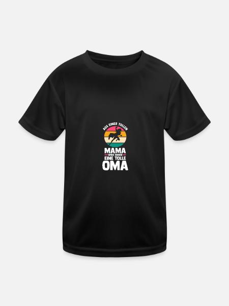 Mom Mom Grandmother Grandma - Kids Functional T-Shirt - black - Front