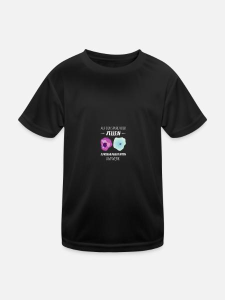 Zytologie und Zellen - Kinder Funktions-T-Shirt - Schwarz - Vorne