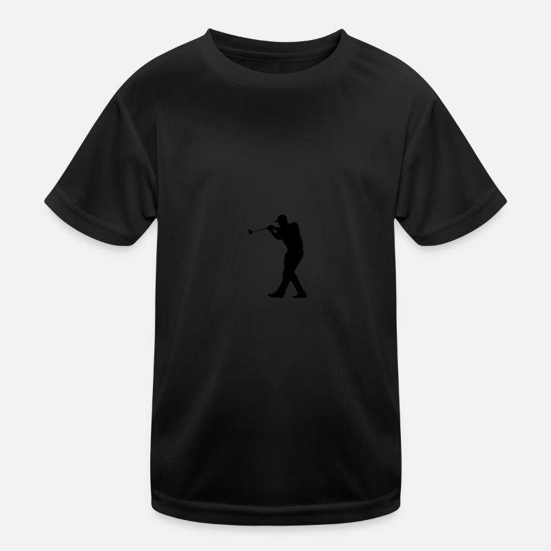Golfer Mann Silhouette Kinder Funktions-T-Shirt