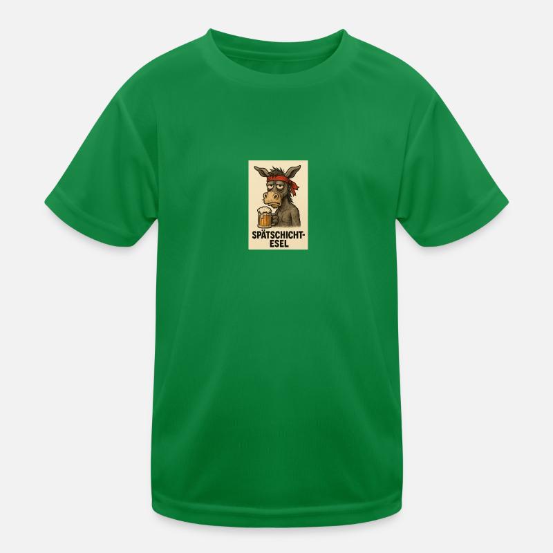 Late shift donkey Kids Functional T-Shirt