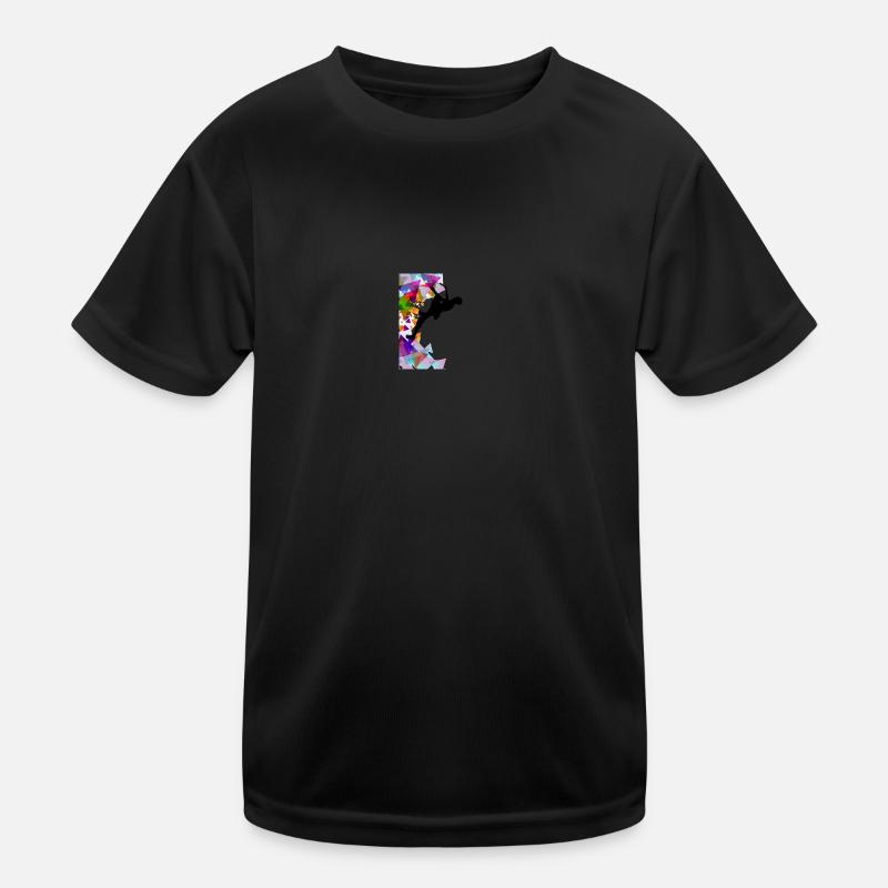 Klettern - Kinder Funktions-T-Shirt - Schwarz
