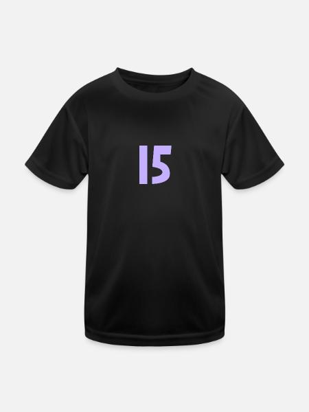 15. 15 JAHRE. 15-JÄHRIGES JUBILÄUM. 15-JÄHRIGES JUBILÄUM. - Kinder Funktions-T-Shirt - Schwarz