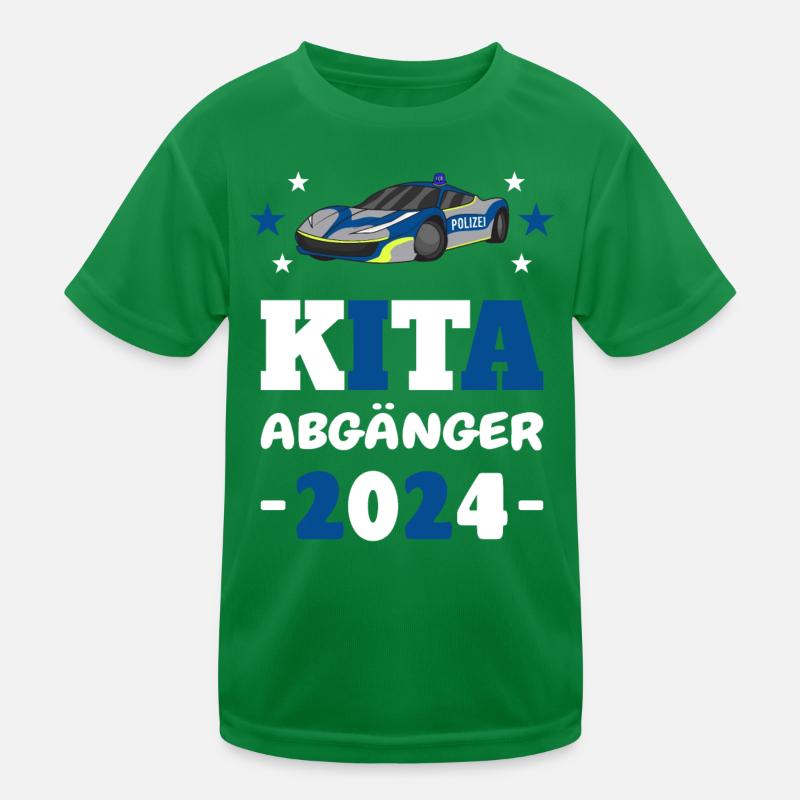 Polizei Tschüss Bye Kindergarten Vorschule 2024 Kinder Funktions-T-Shirt
