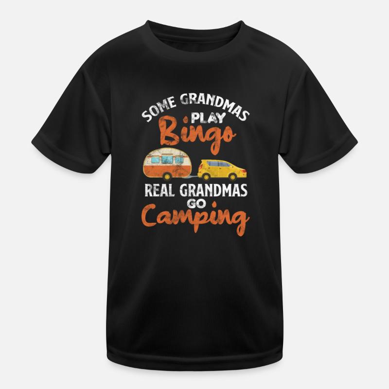 Camping Oma Kinder Funktions-T-Shirt
