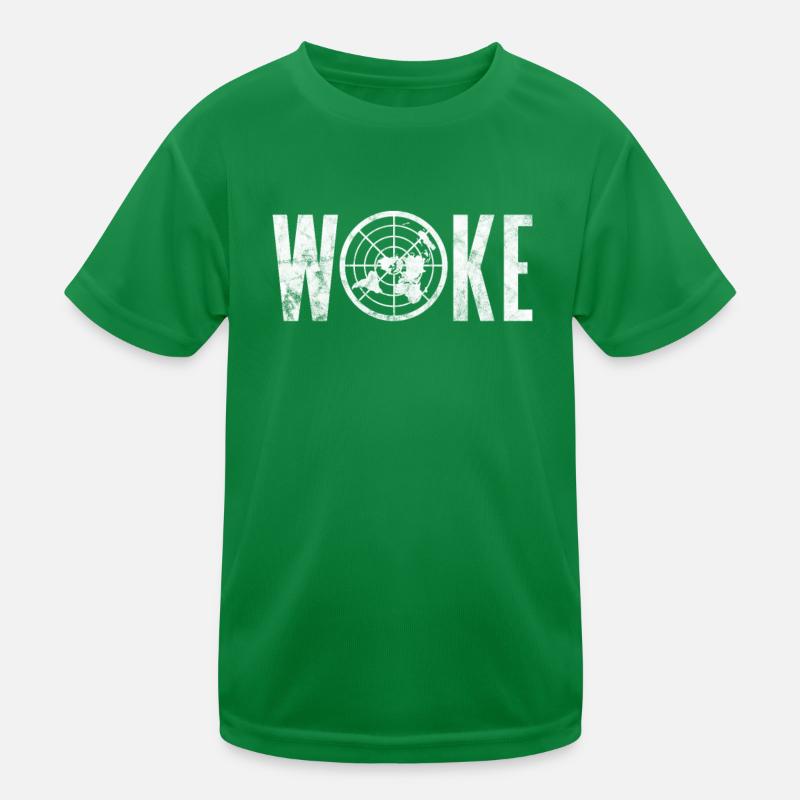 Flache Erde Kinder Funktions-T-Shirt