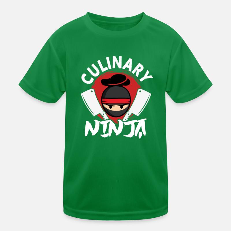 Koch Ninja Kochen Küche Essen Chef Geschenk Kinder Funktions-T-Shirt