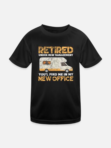 Camping Retirement - Kids Functional T-Shirt - black - Front