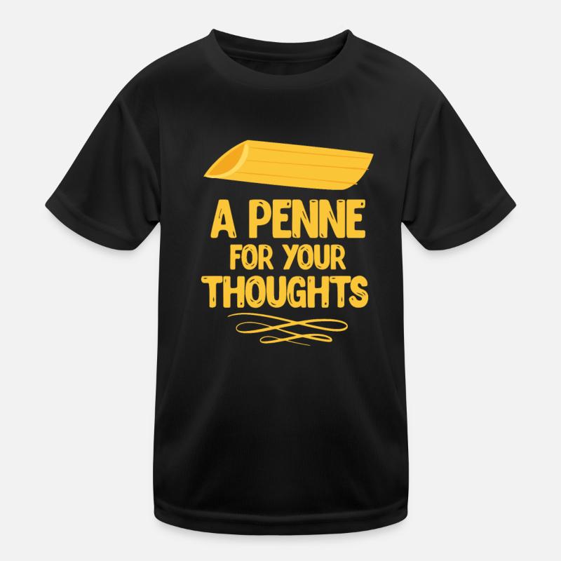 Penne Pasta Spaghetti Nudeln Essen Geschenk Kinder Funktions-T-Shirt
