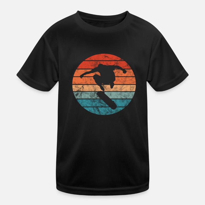 Skateboard Kinder Funktions-T-Shirt
