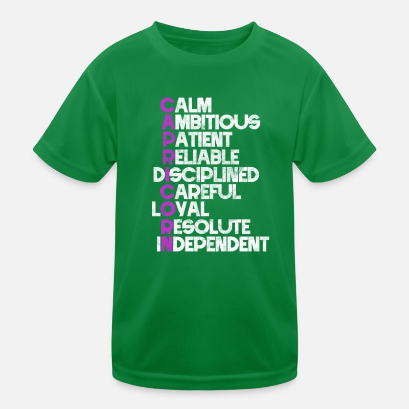 Sternzeichen Steinbock Kinder Funktions-T-Shirt