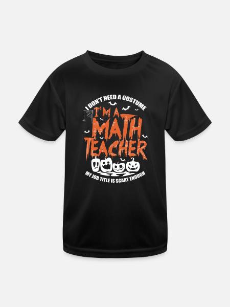 Math Teacher - Kids Functional T-Shirt - black - Front